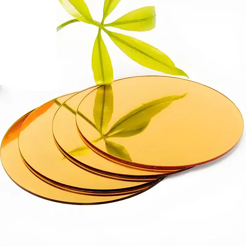 Folha de acrílico espelhado dourado